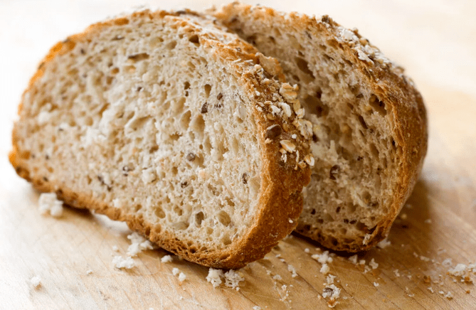 White bread with bran